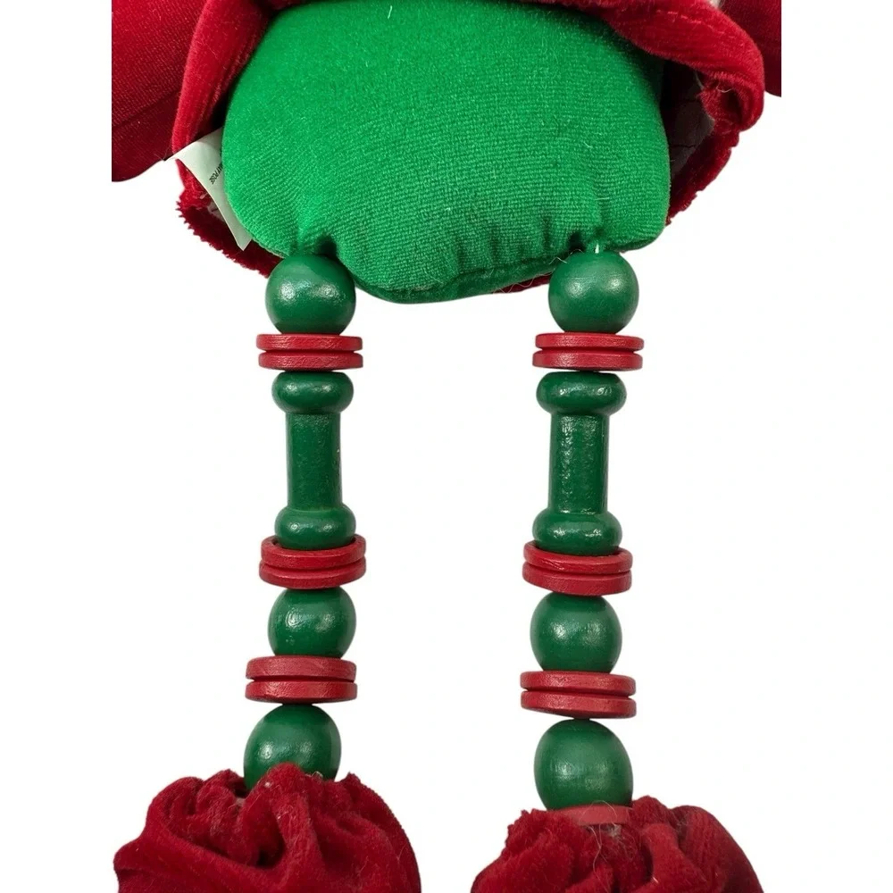 Christmas ELF Plush‎ Toy Door Hanger Red/Green , Felt,  COLLECTIBLE 22
